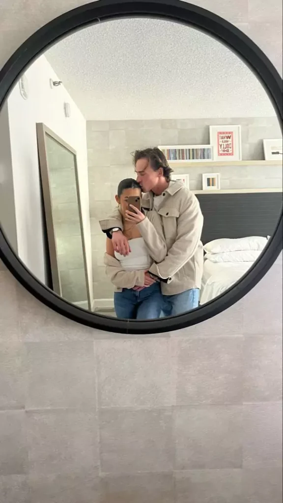 A tender and loving cute selfie pose that captures a sweet and intimate moment shared with someone special.