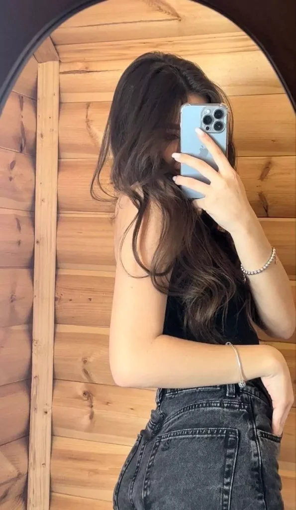 One of the best selfie poses to highlight your natural charm with a stylish and flattering angle.