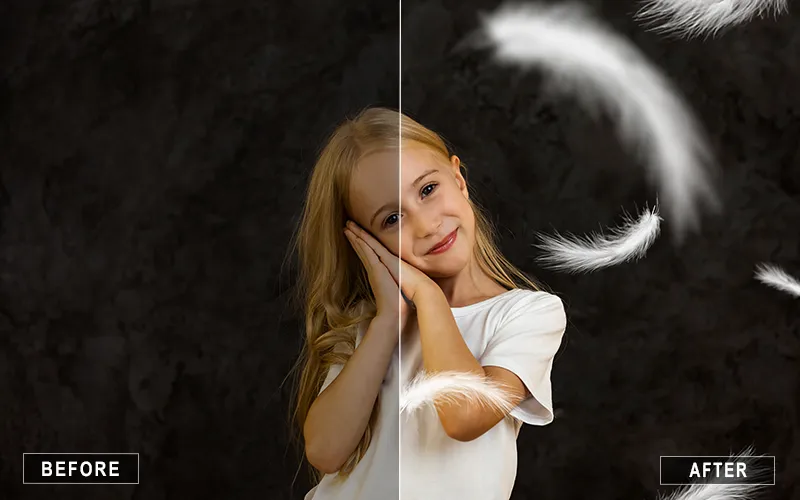 Soft White Feather Overlay, Soft Magical Effects