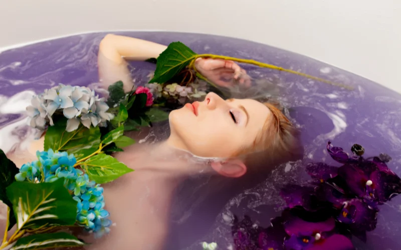 Flower Bath Photoshoot, bath spring photoshoot, Flower Bath spring Photoshoot