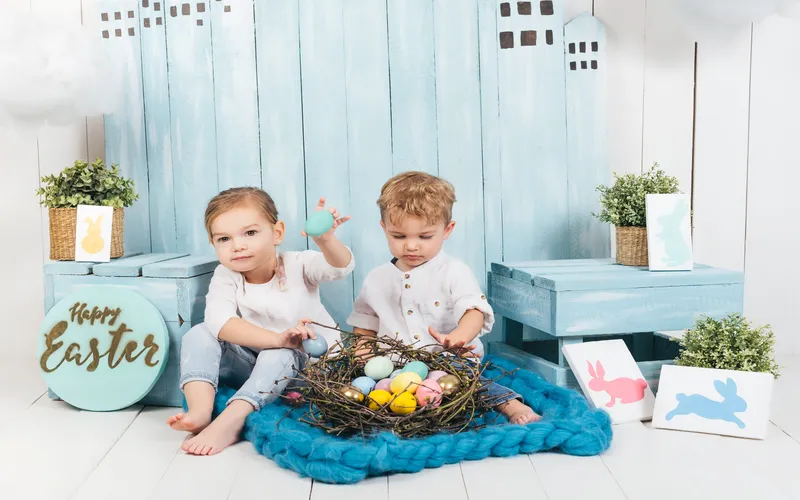 easter themed photoshoot for infants