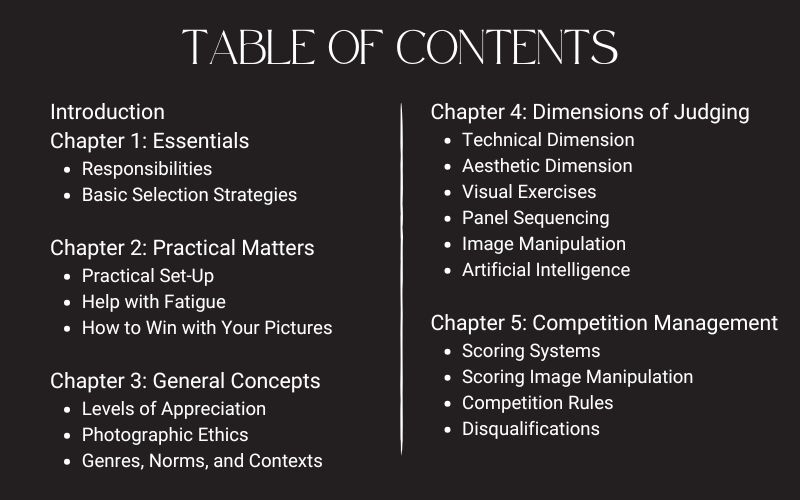 TOC Of Photo Judging eBook