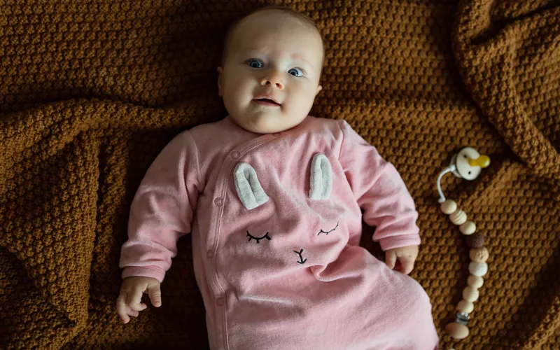 baby wearing an easter themed outfit