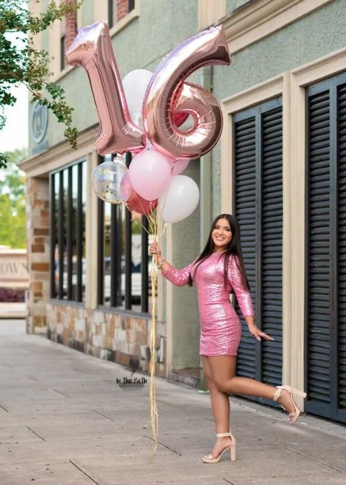 carry out street photography for elegant shots,  Sweet 16 playful pose, Sweet 16 joyful pose