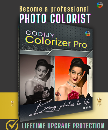 Photo editing software, codijy colorizer pro, photo colorization software