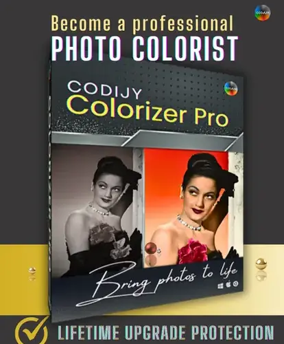 Photo editing software, codijy colorizer pro, photo colorization software