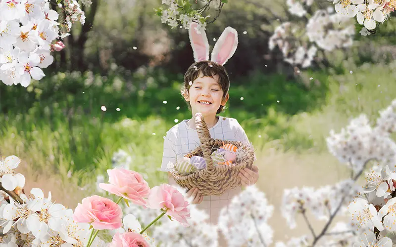 Free Flower Frame Overlay, Free easter Overlays, Free flower overlays