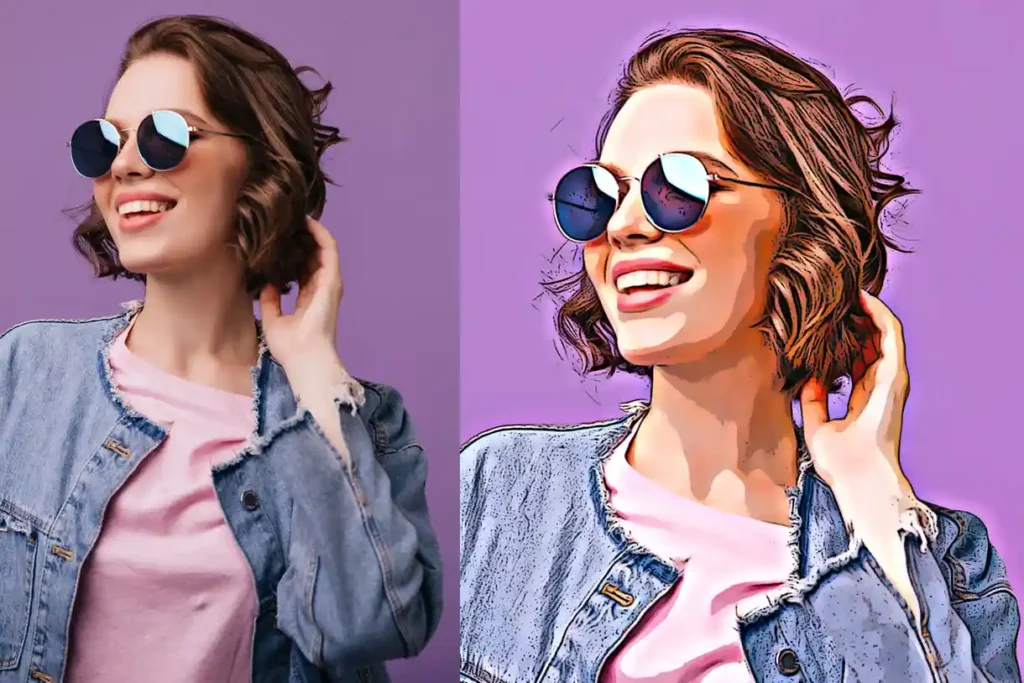 Vector Cartoon Maker Action, PS action for vector transformation