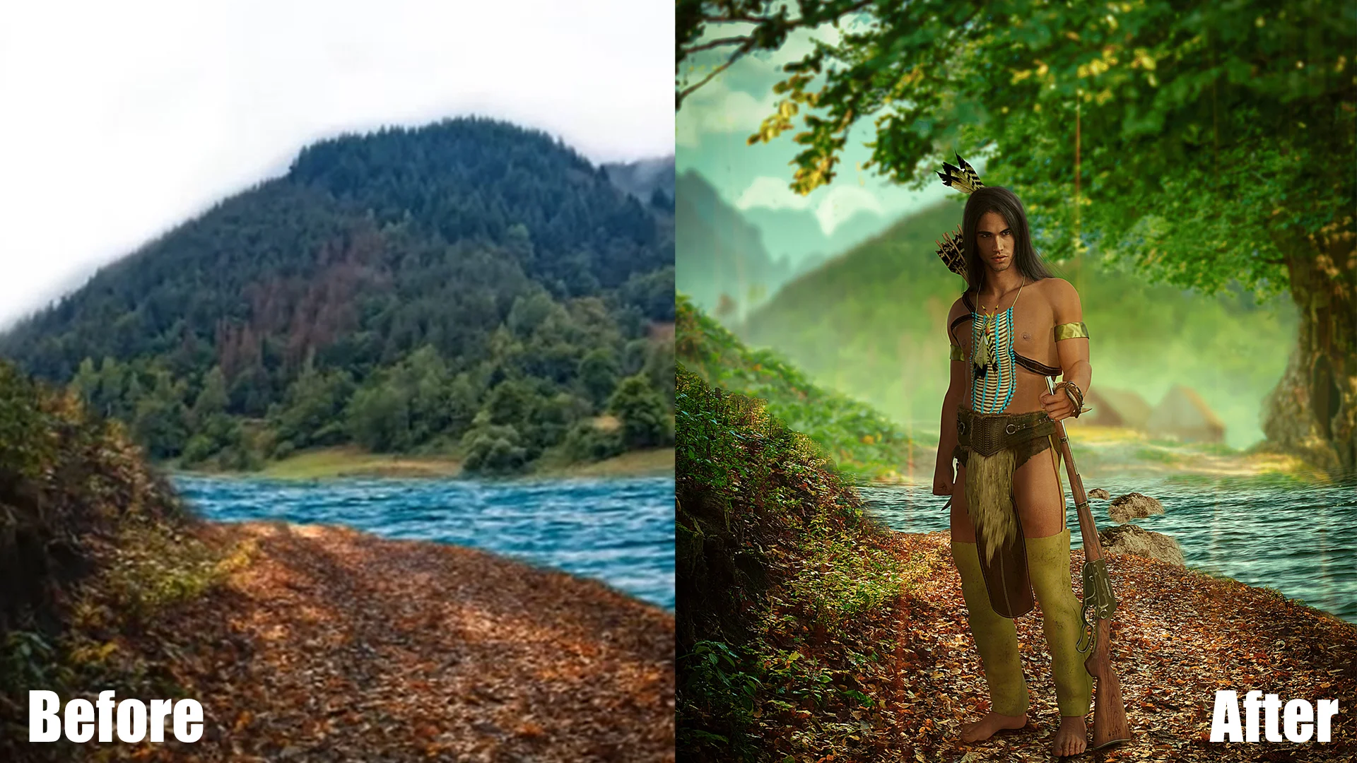 beautiful composite creation using maya software