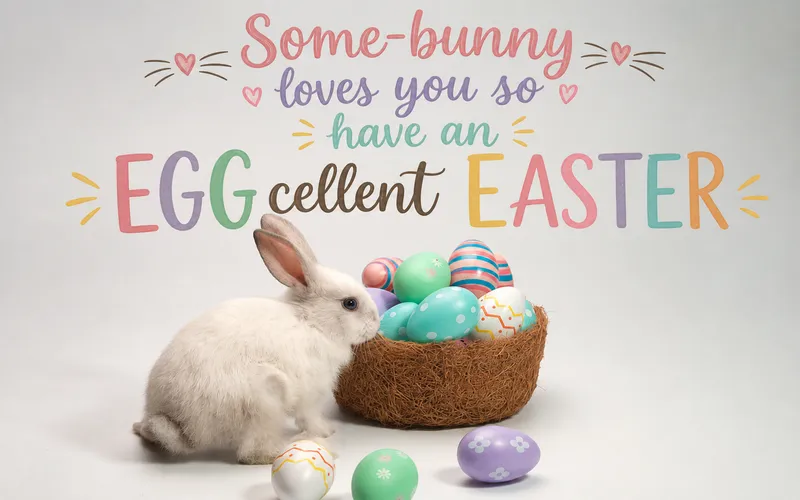 Bunny and easter eggs