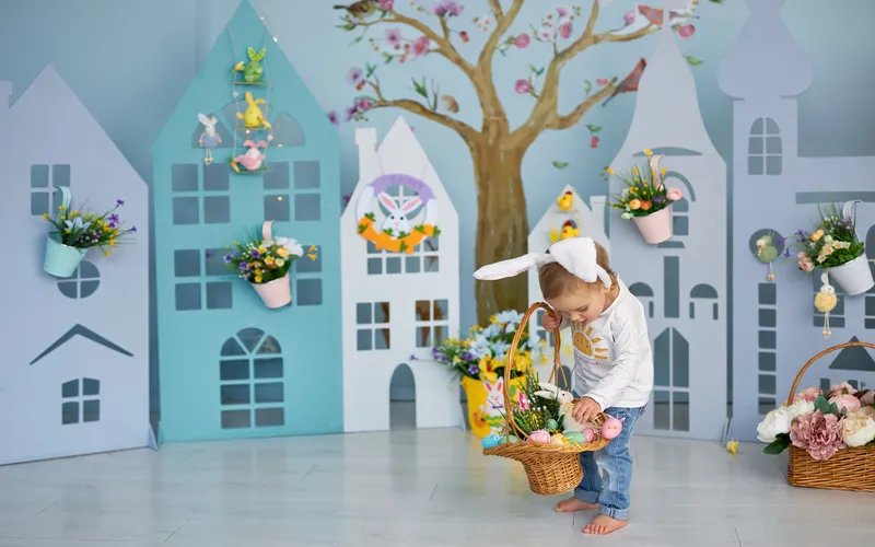 Easter DIY Backdrop Photo Idea,