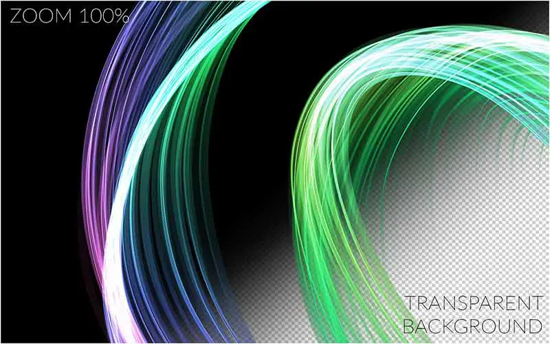 green transparent overlays, purple transparent overlays