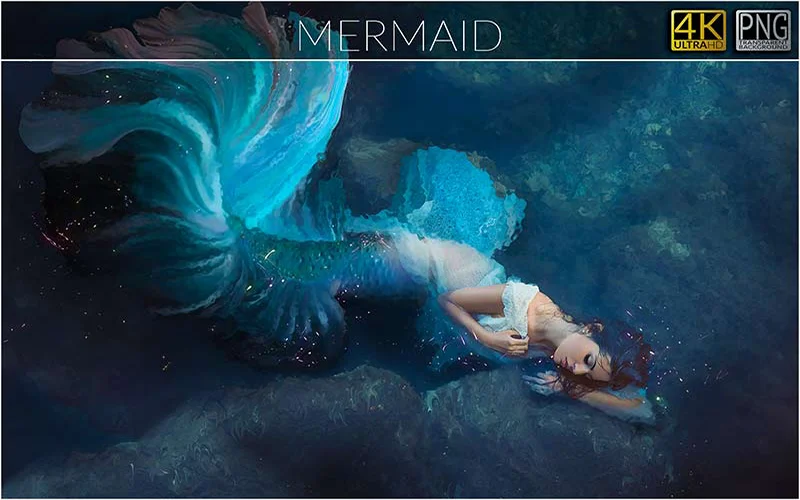 mermaid transparent overlays, transparents overlays for photoshop