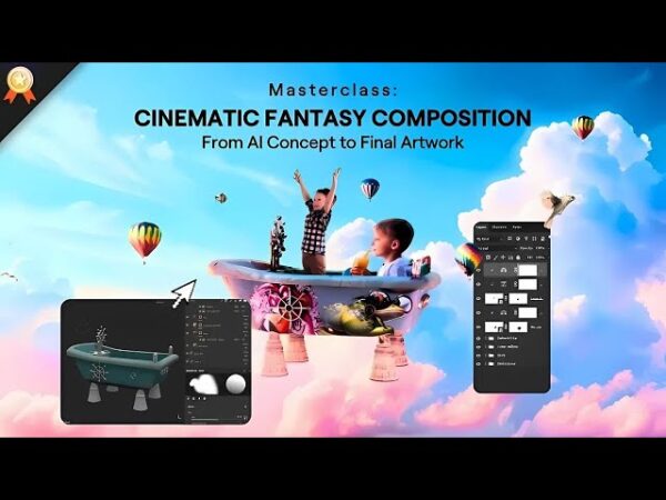 Cinematic Fantasy Composition – From AI Concept to Final Artwork