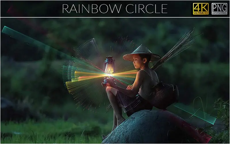 rainbow transparent overlay image