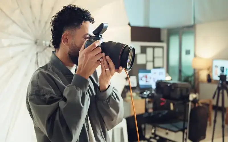 photo of photographer clicking picture