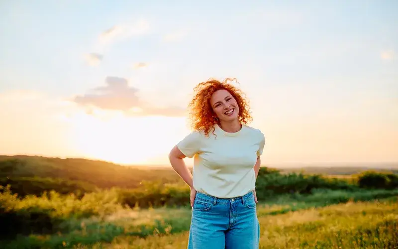 portrait of a woman in golden light