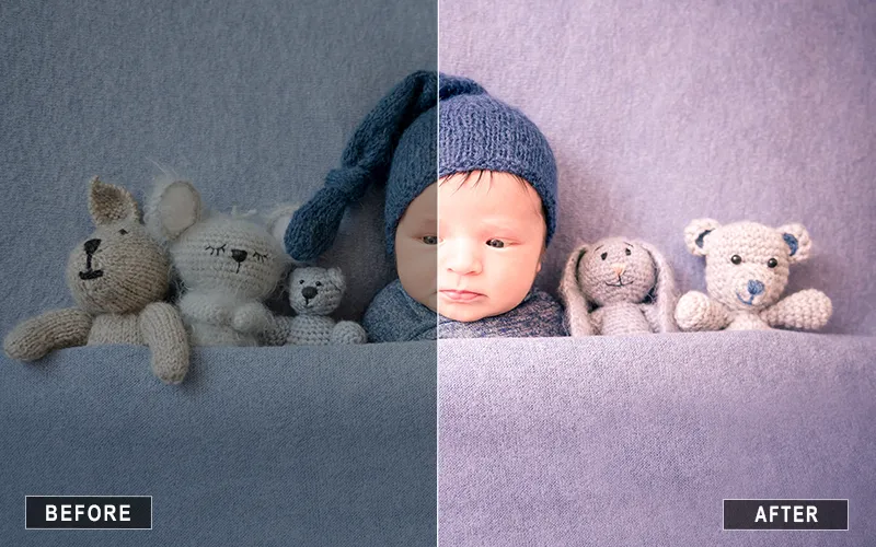 Glowy Newborn Presets, presets for newborn photography, cute baby photoshoot, new born photoshoot images