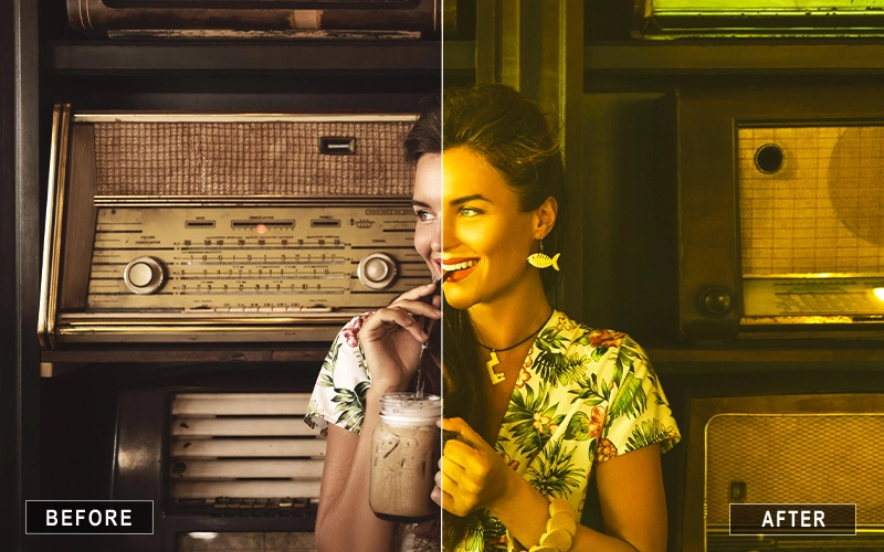 Golden Glow Camera Raw Vintage Presetsโ