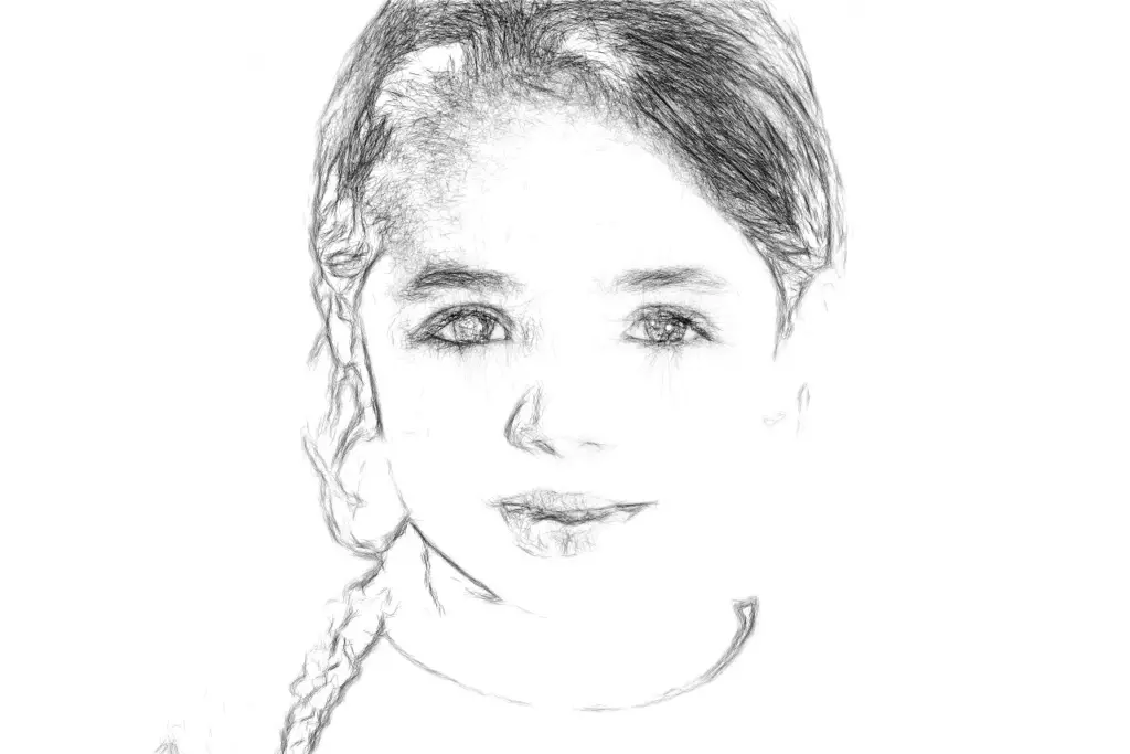 Final conversion of photo to sketch, softorbits software