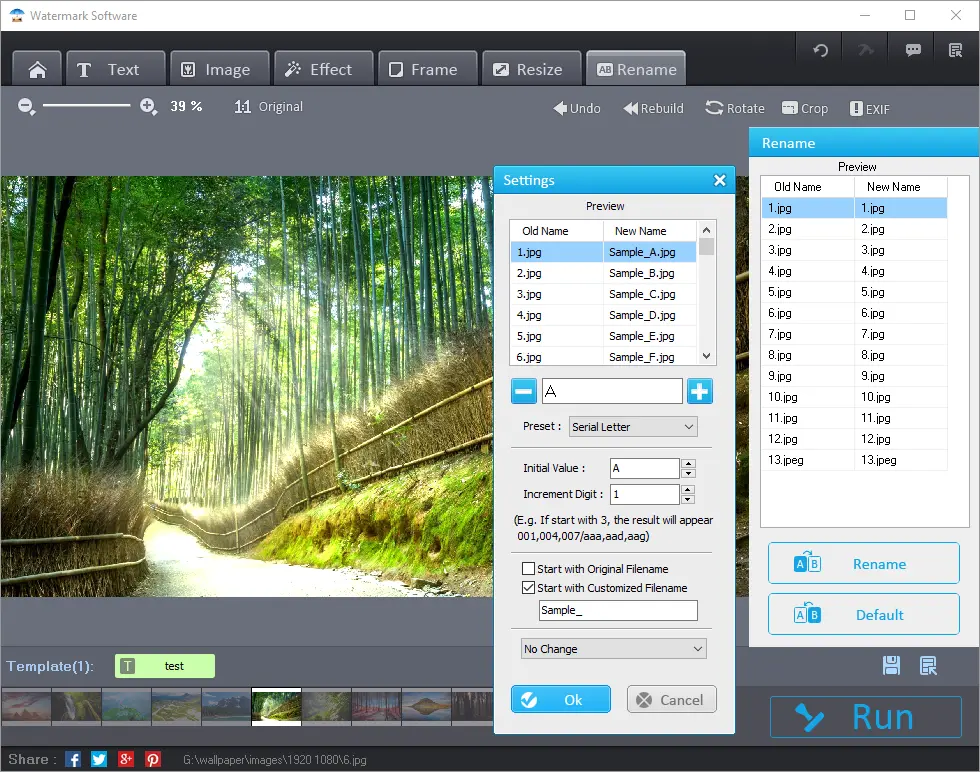 Batch renaming the files, rename multiples files at once with this software