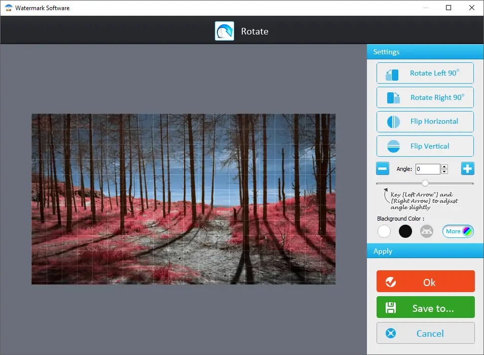 Rotate images in photo watermark software, rotate and resize photos in this best software