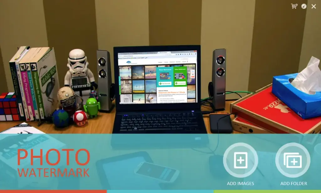 Startup interface of the photo watermark software, Add watermark effortlessly