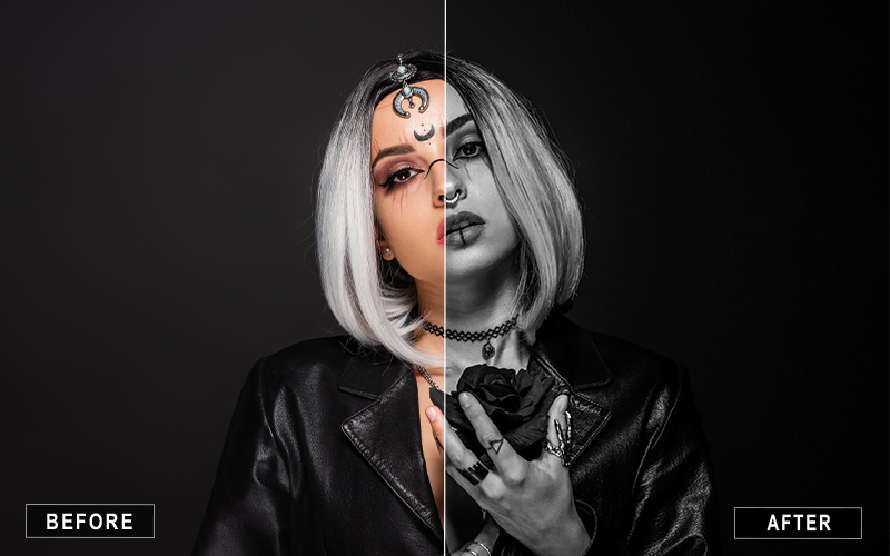 black and white edits, filters, b&w filters, Monochrome, black and white classic edits, classic filters, black and white images, bold woman images