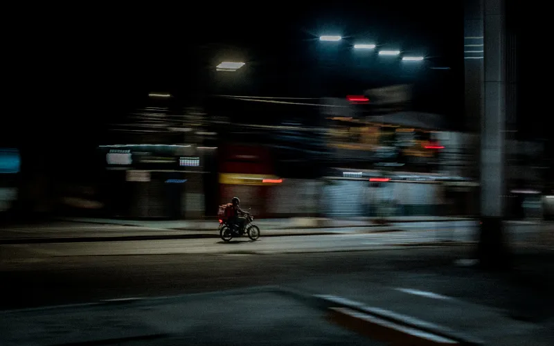 Night Street photography, night black and white photos