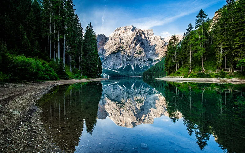 Braies Lake landscape editing turtorial After