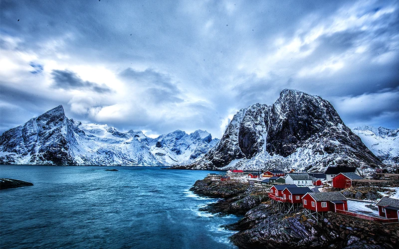 Cold Norway landscape editing tutorial After
