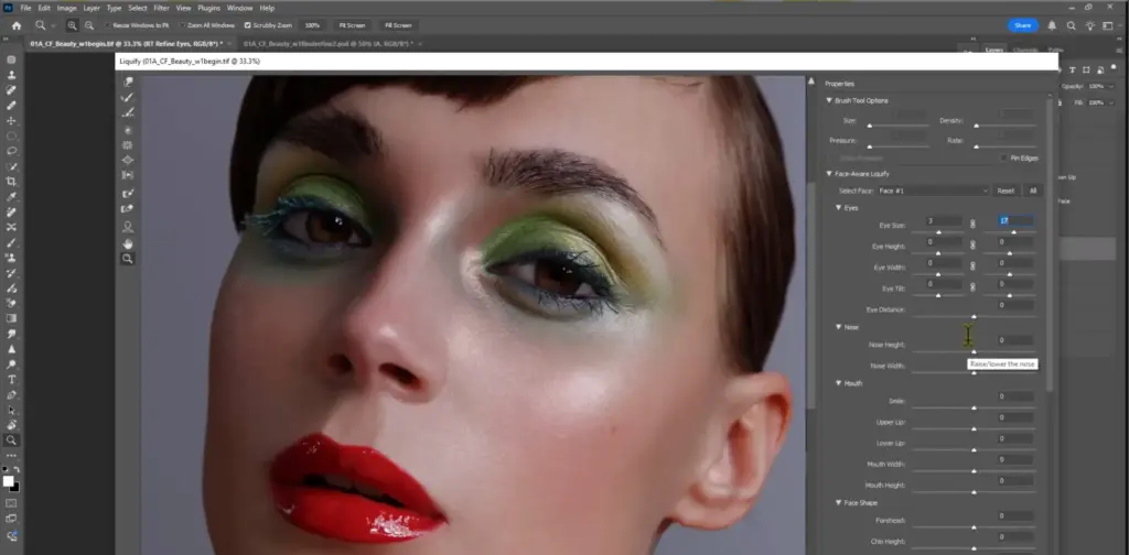 dodge and burn retouch, eye retouching photoshop