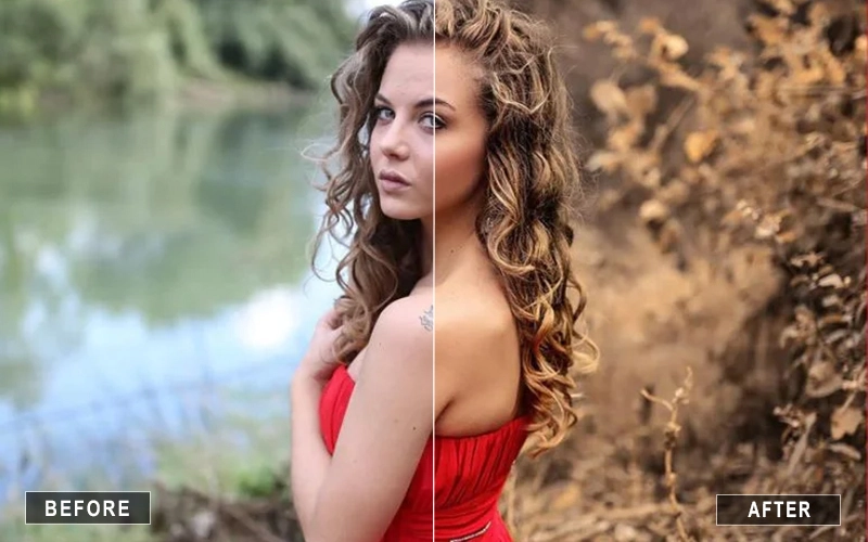 Red Dresss Retouching, Photo retouch Tutorial,