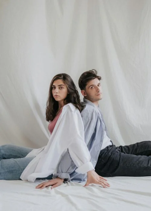 sit back-to-back to feature bold fashions