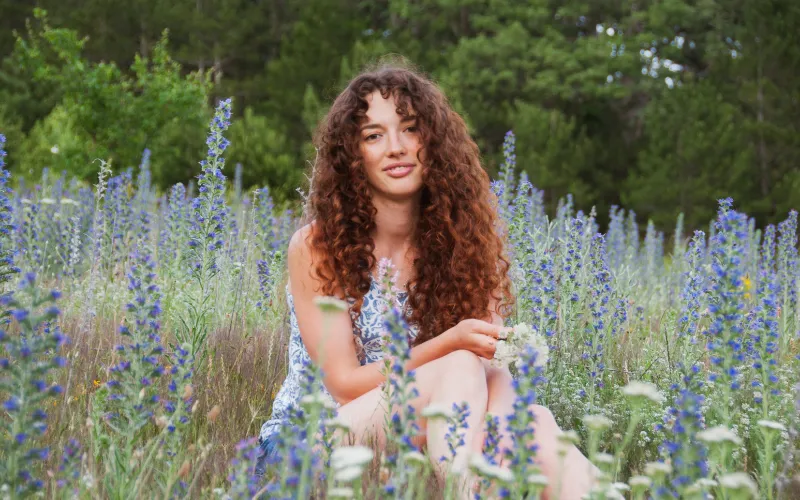 explore the flower fields for senior photography