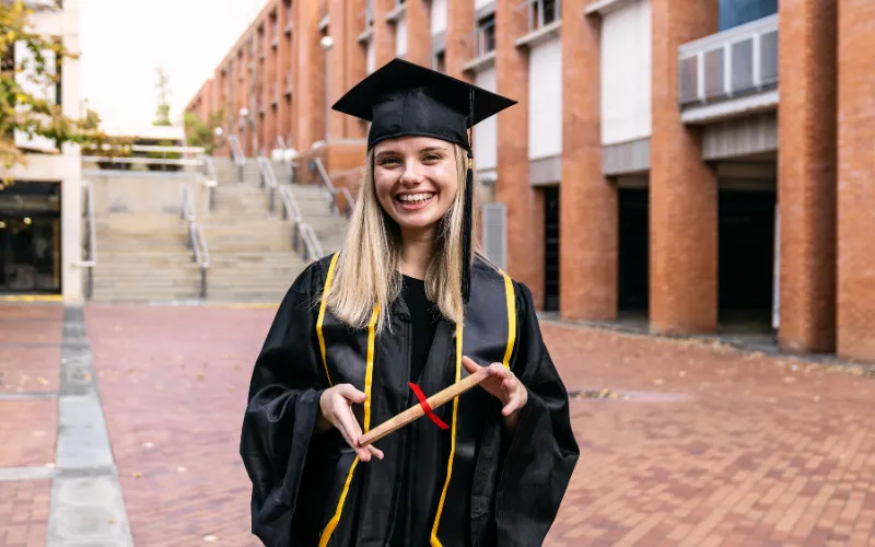 capture the classic cap and gown shot for graduation