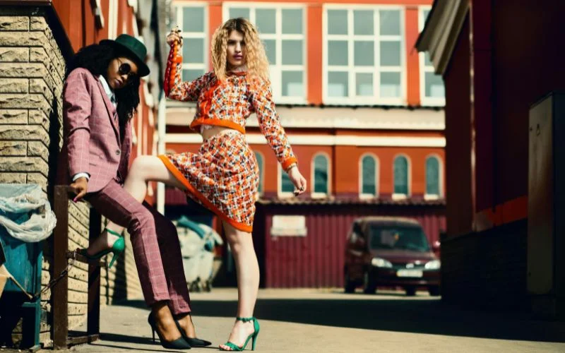 three quarter turn fashion photography pose