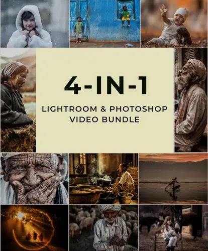 4-in-1 lightroom photo editing tutorials Feature Image, photography video tutorials, digital photography courses, photoshop resources, lightroom bundle