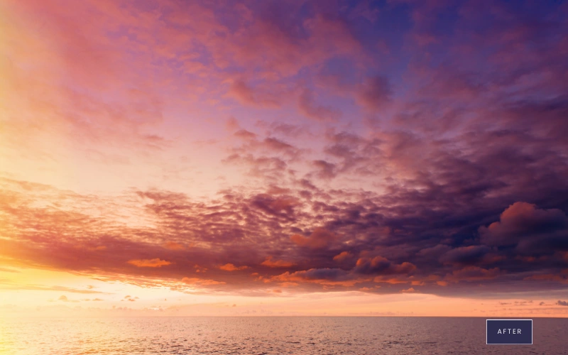 sunset overlays after image