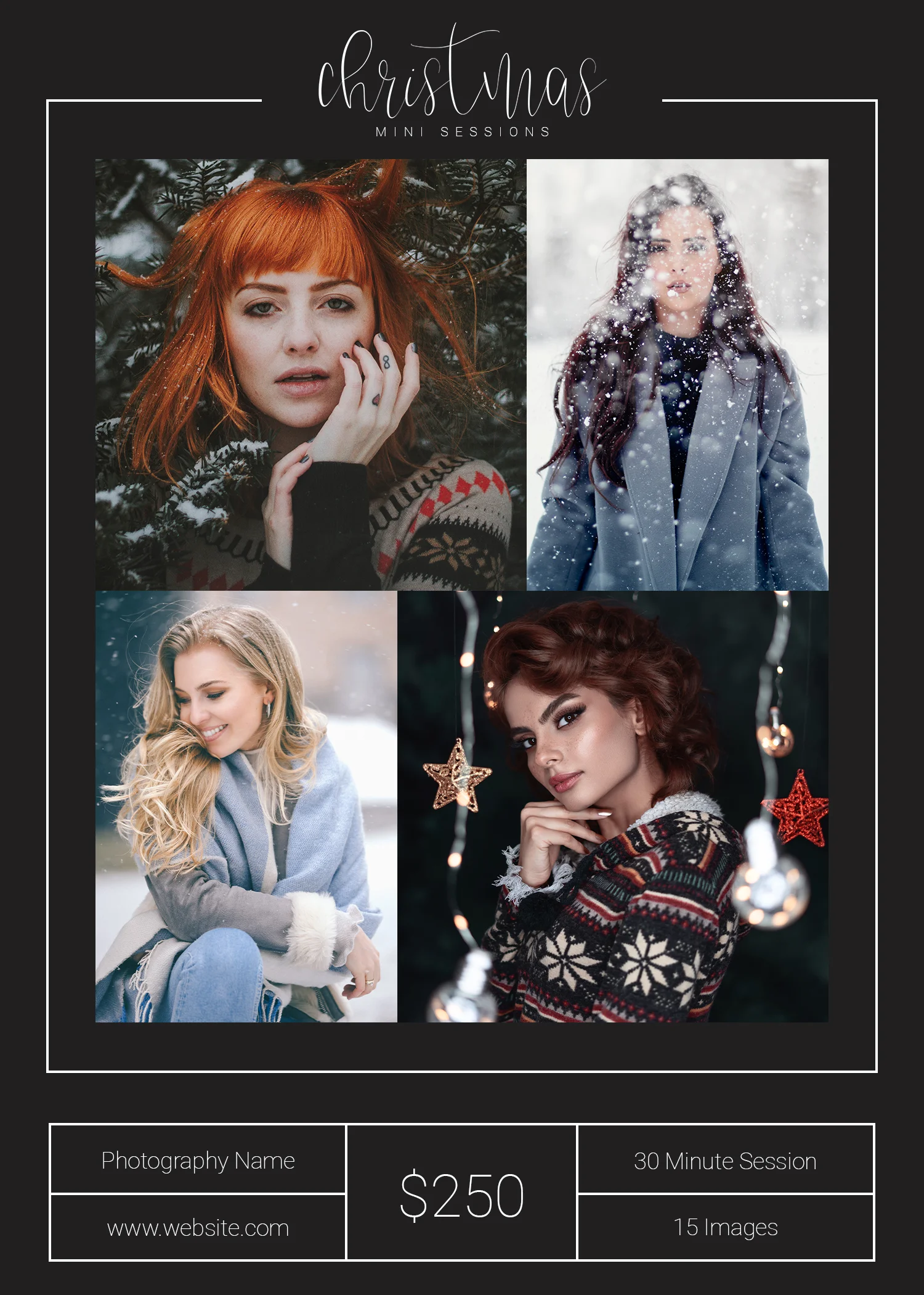 christmas mini, xmas template, editable christmas cards