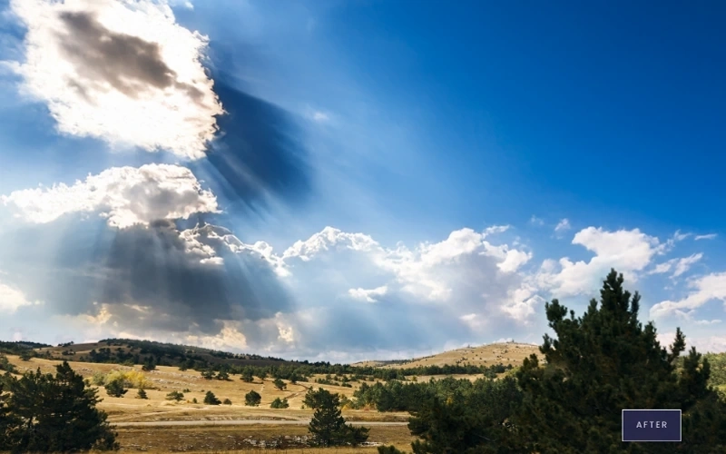 glowy sun overlay after