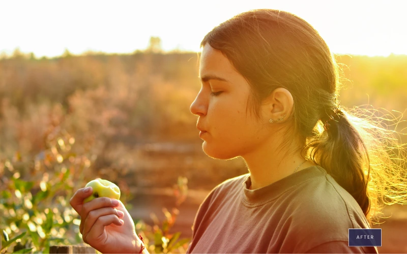 warm sun overlay after image