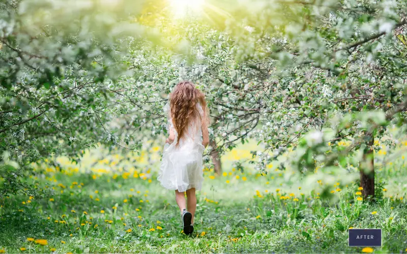 white sun overlay after image