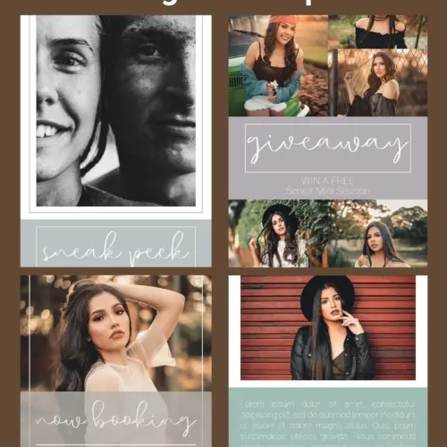 Instagram Templates For Photographers, photography card templates, Photo Essentials