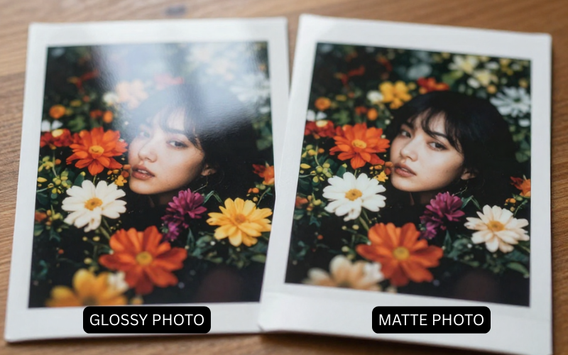difference between glossy and matte photos - comparing the characteristics