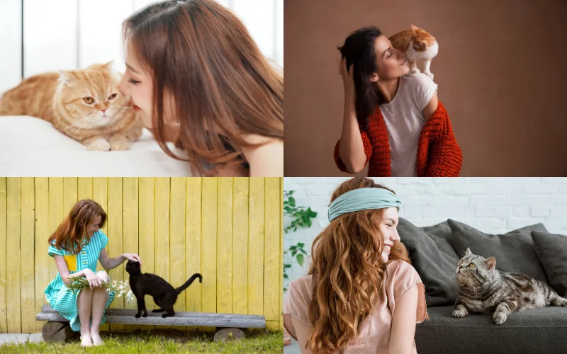 Cat Photoshoot with Owner - eye contact with cat
