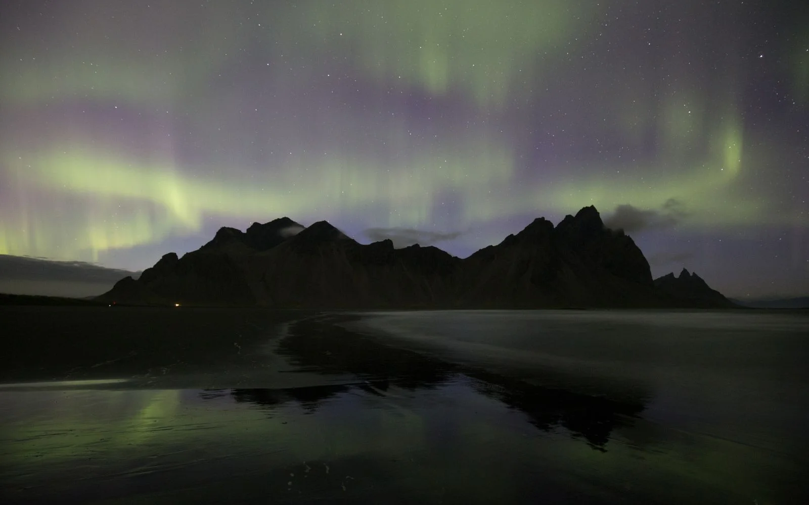 night sky landscape before photo editing tutorial with dull colors