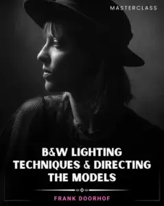 Model photography tutorial shows professional monochrome editing techniques