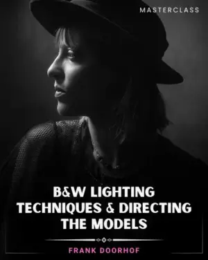 Model photography tutorial shows professional monochrome editing techniques