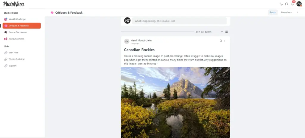 PhotoWhoa Studio Dashboard Preview